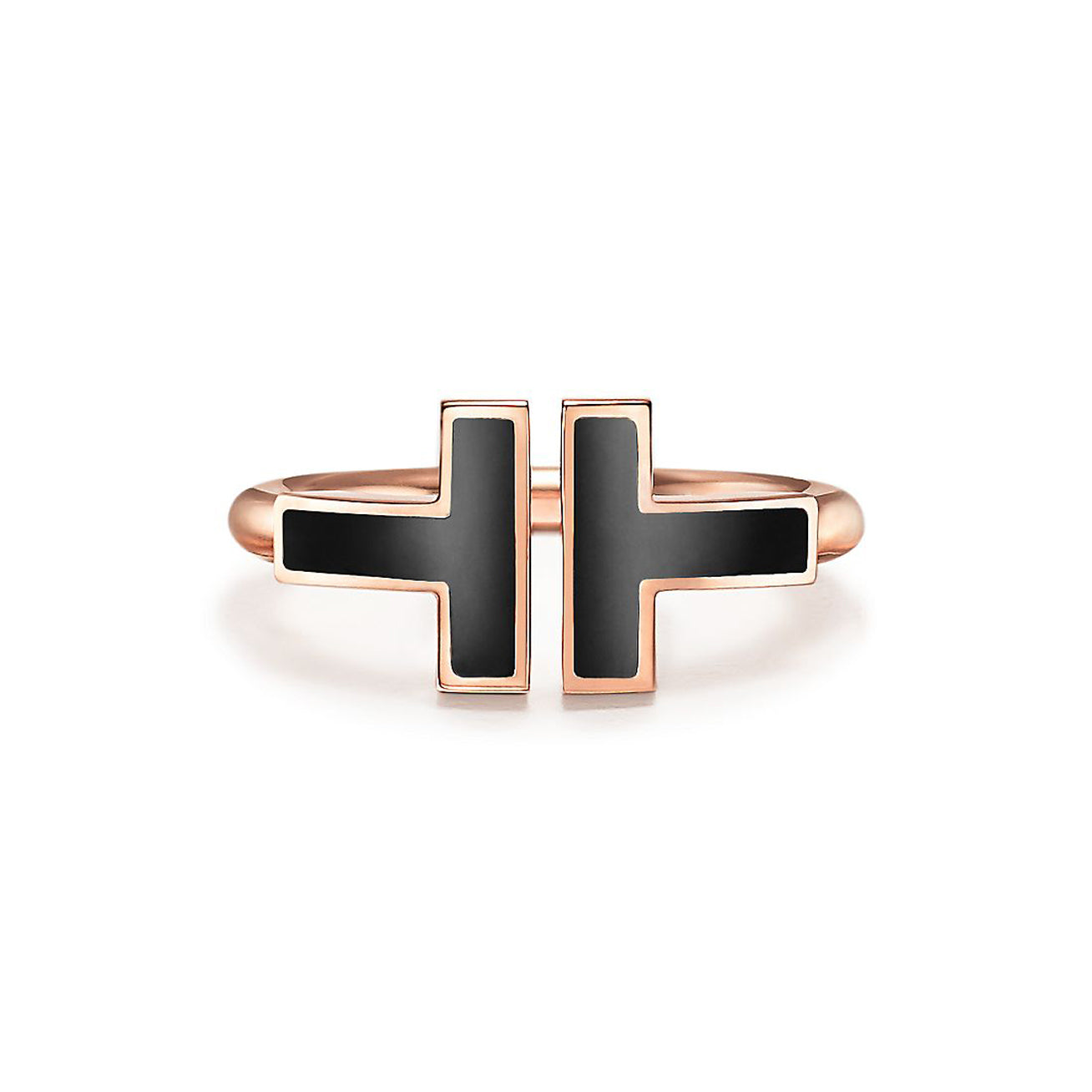 18K Tiffany Black Onyx Wire Ring