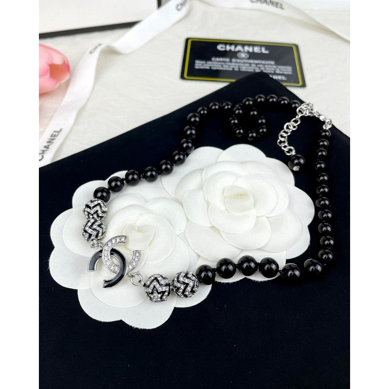 18K  Chanel 24C Black Diamond Necklace